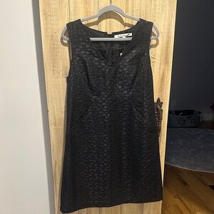 Max Studio Textured Black Midi Dress with Pockets!!